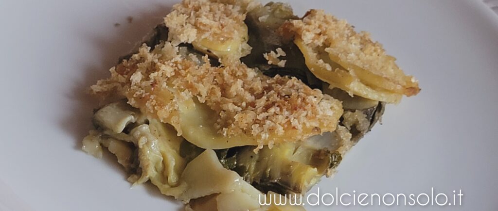 patate e carciofi al forno