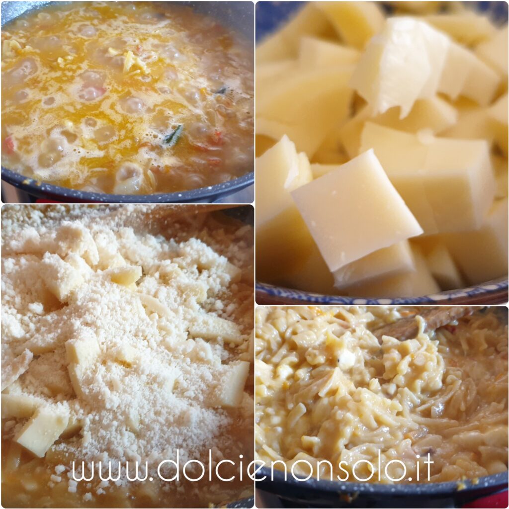 pasta e patate con aggiunta di provola